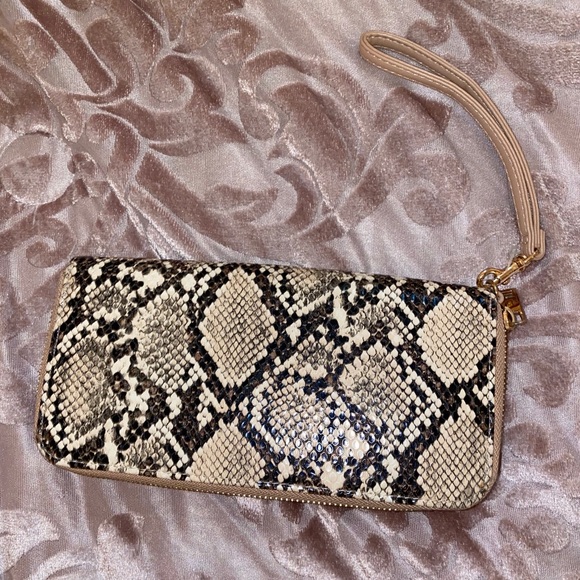 Bags | Snake Skin Wallet Lots Of Space For Cards | Poshmark